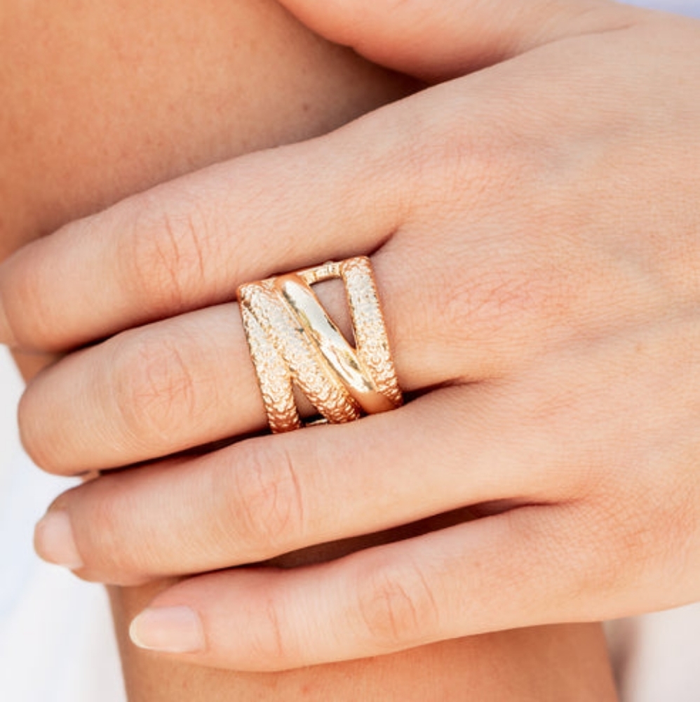 Contemporary Convergence - Gold  Ring